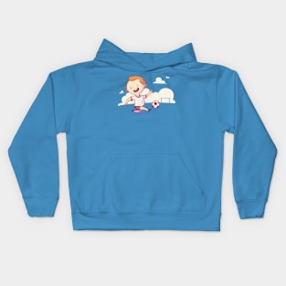 Football Boy Kids Hoodie